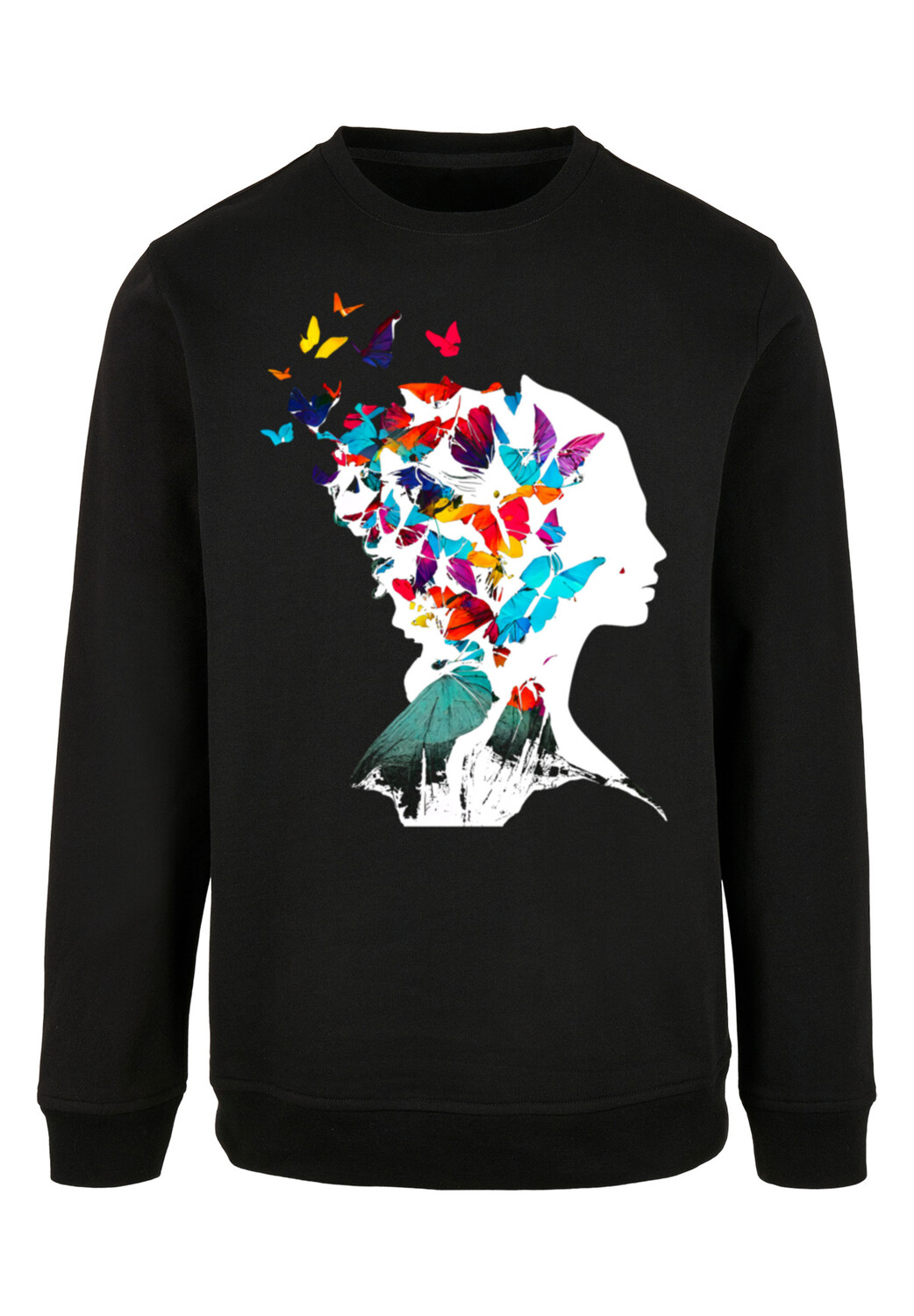 

Пуловер F4NT4STIC Sweatshirt Schmetterling Silhouette CREW, черный