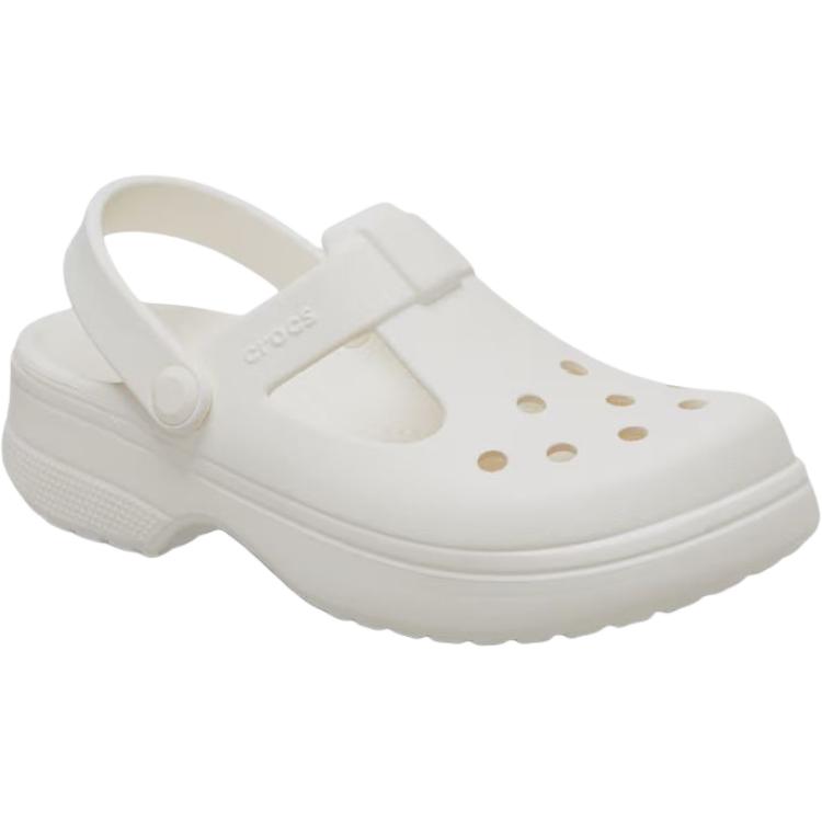 Классические противоскользящие износостойкие низкие детские сандалии Clog Kids' Crocs, белый — фото 2