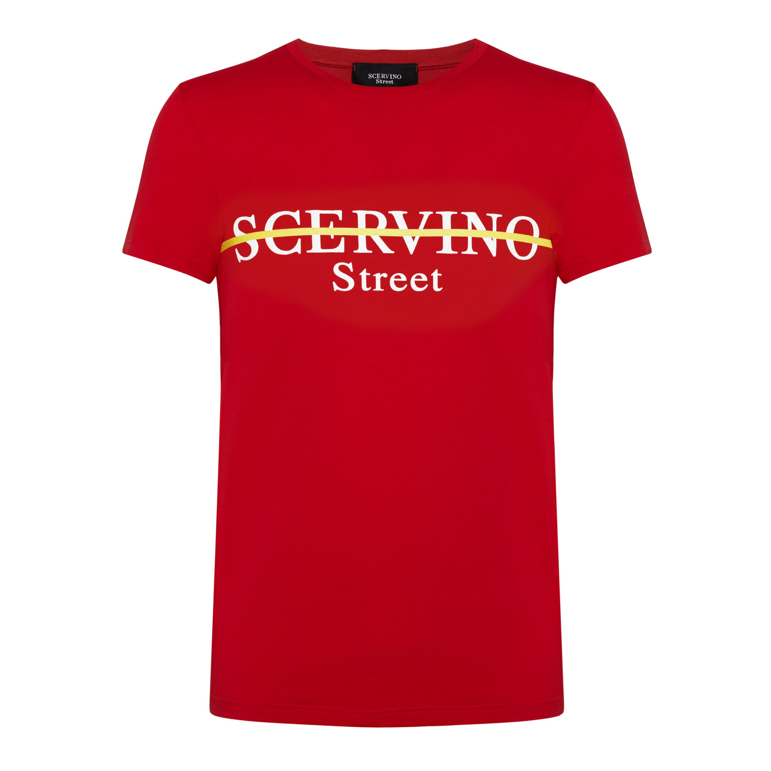

Красная хлопковая мужская футболка Ermanno Scervino
