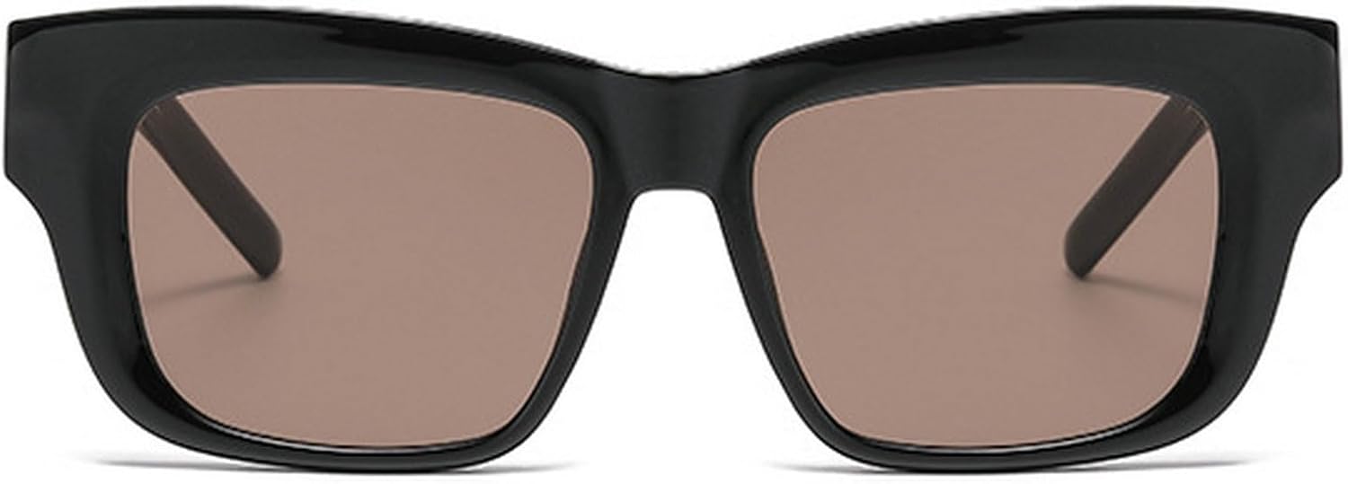 

Популярные модные большие квадратные солнцезащитные очки для женщин в стиле ретро, ​​черные с леопардовым принтом, с защитой от УФ-излучения UV400, модные квадратные солнцезащитные очки для мужчин mincl, Black Brown