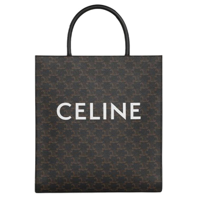 

CELINE Сумка-шоппер из холста с кожей, сумка для покупок, сумка на плечо, сумка через плечо, сумка среднего размера унисекс, черная