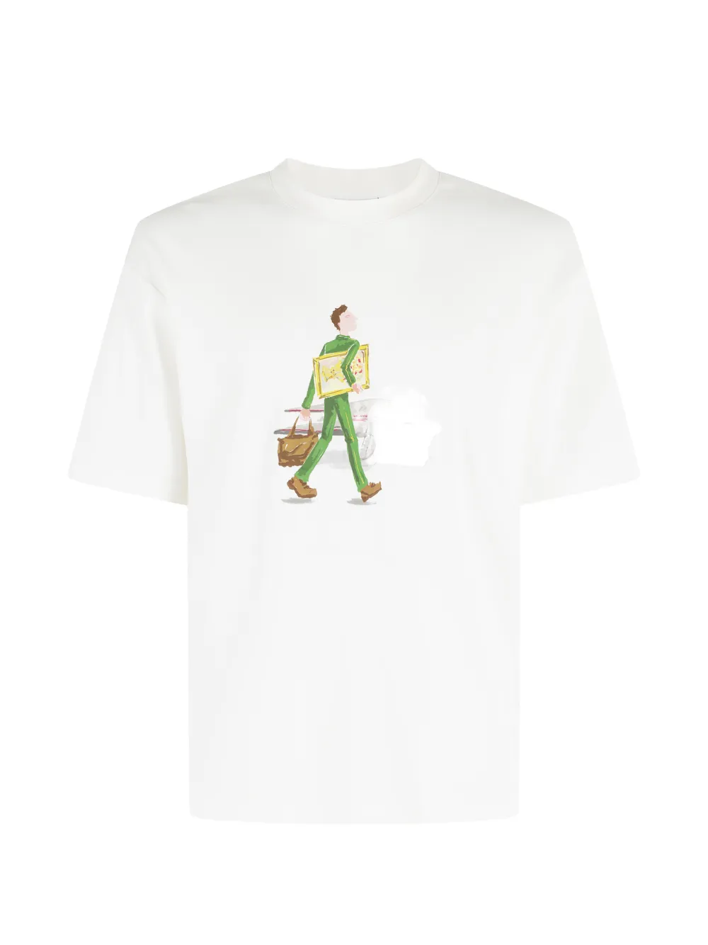 

Футболка L’Homme Au Tableau с круглым вырезом Drole De Monsieur, белый