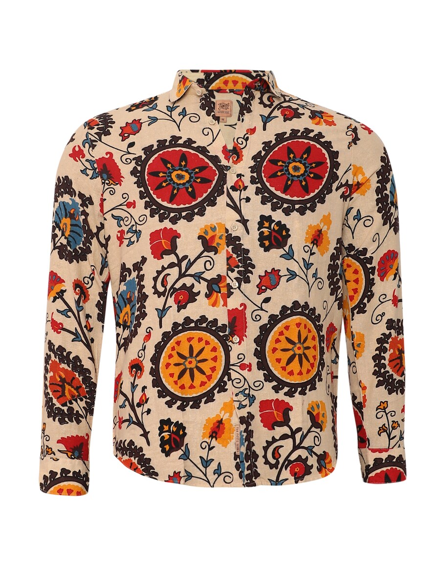 

Рубашка на пуговицах классического кроя Campus Sutra Anderson, бежевый