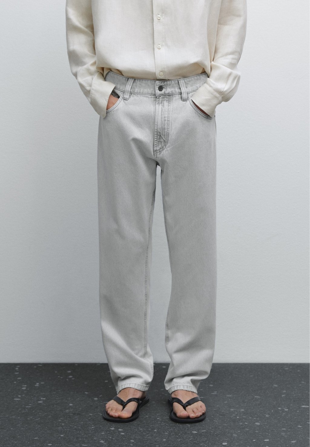 

Джинсы свободного кроя LIGHTWEIGHT - Baggy Jeans Massimo Dutti, серый