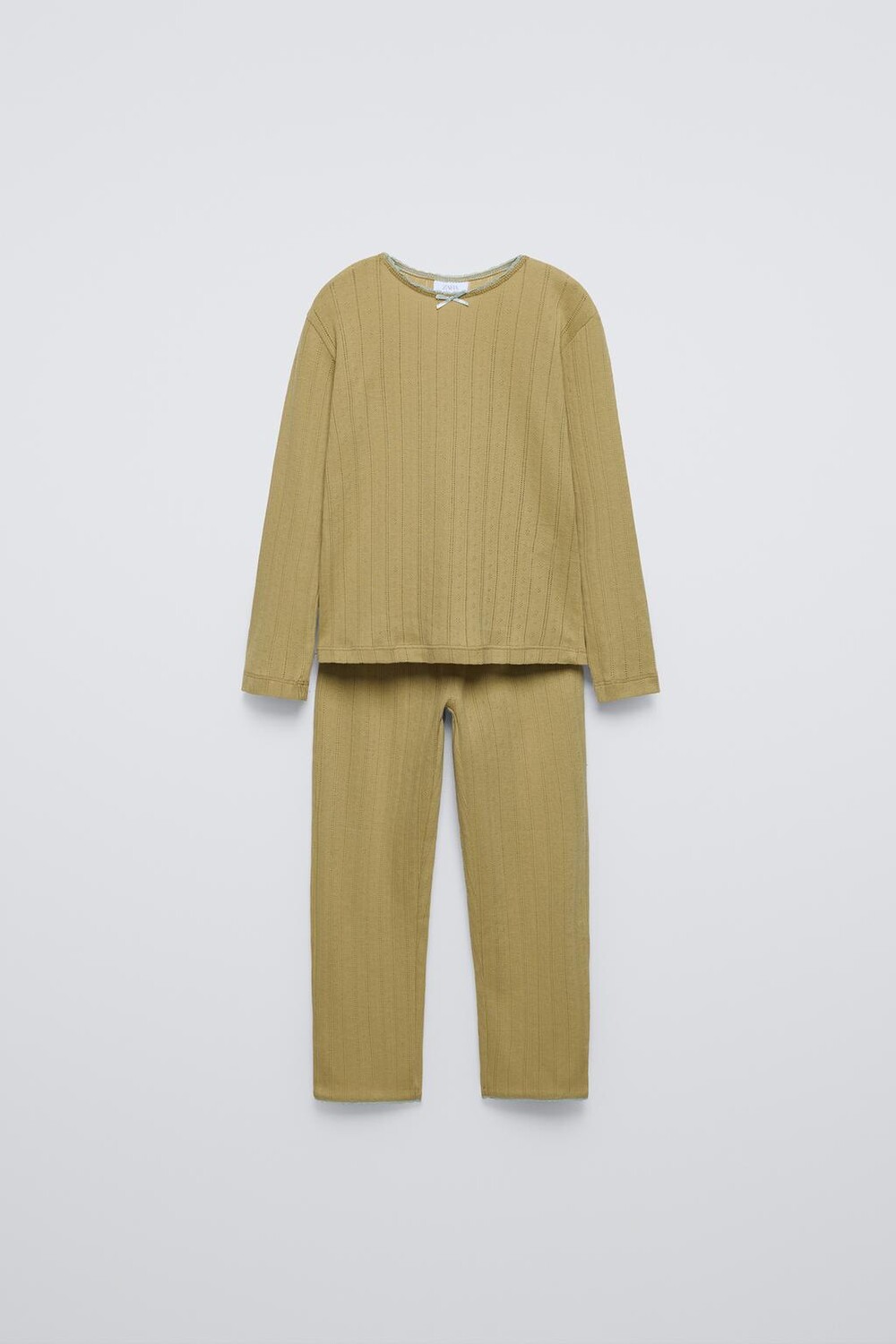 

однотонная пижама с пуантелем ZARA, зеленый