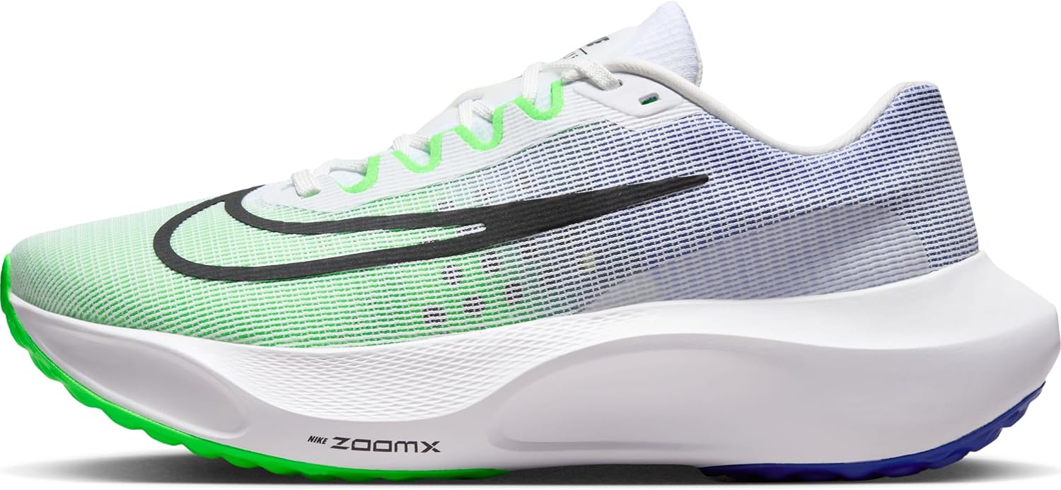 

Мужские кроссовки Nike Zoom Fly 5, White Black Green Strike Racer Blue