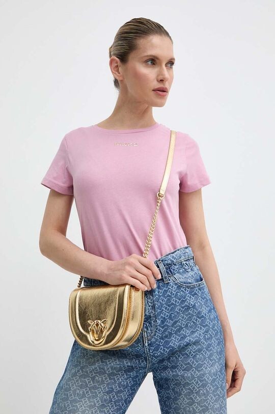 

Эксклюзивная хлопковая футболка Answear Pinko, розовый