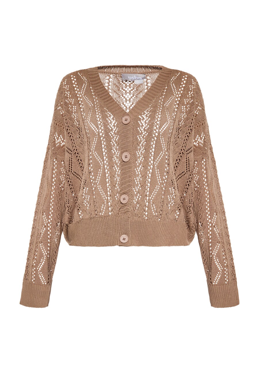 

Вязаный кардиган Usha Knit Cardigan, светло-коричневый