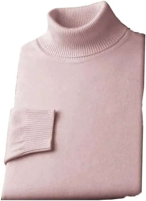 

Вязаный свитер с высоким воротником, длинный рукав, Plus Size