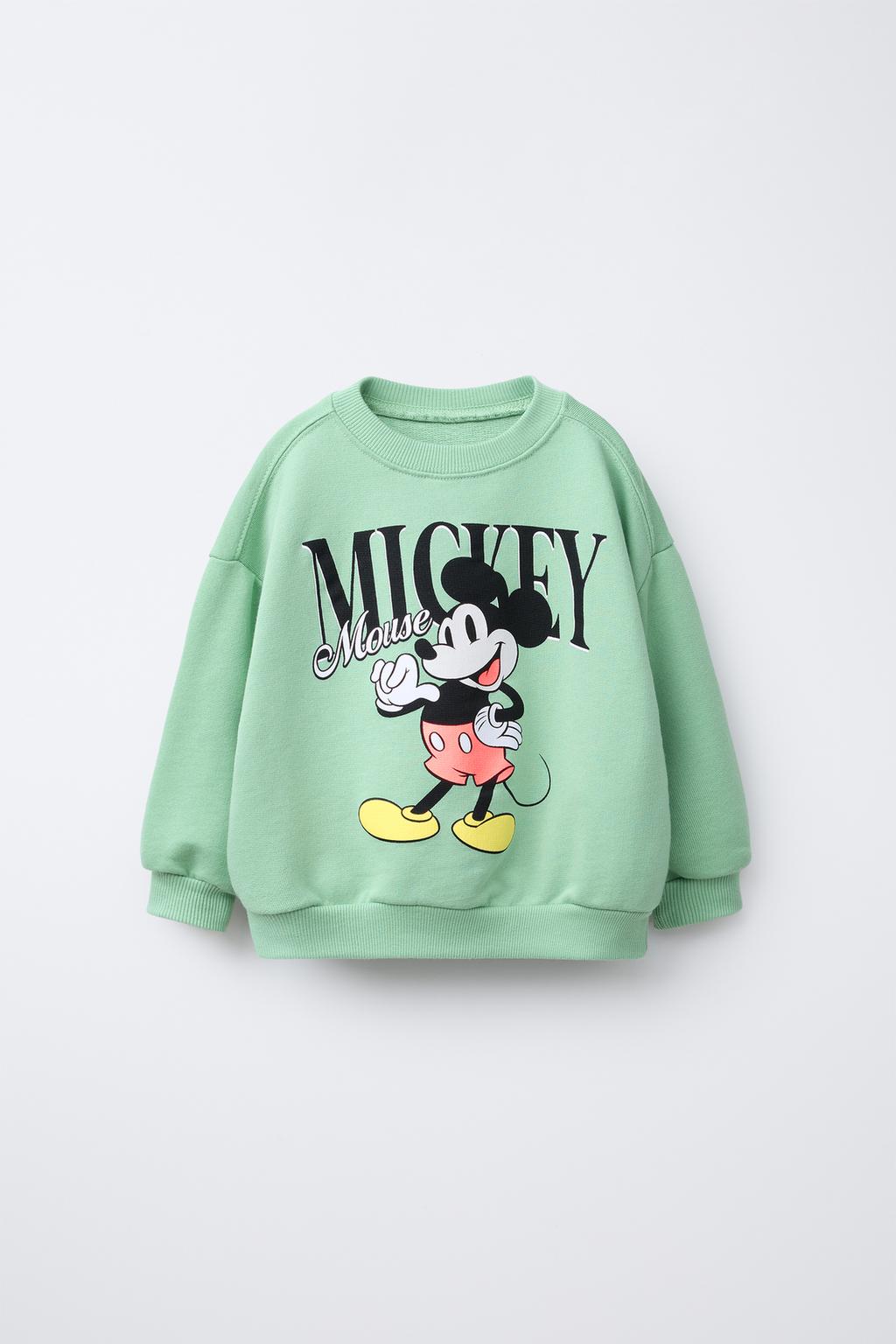 

Толстовка с рисунком микки мауса disney ZARA, светло-зеленый