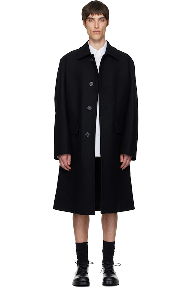 

Шерстяное пальто Dries Van Noten, черный