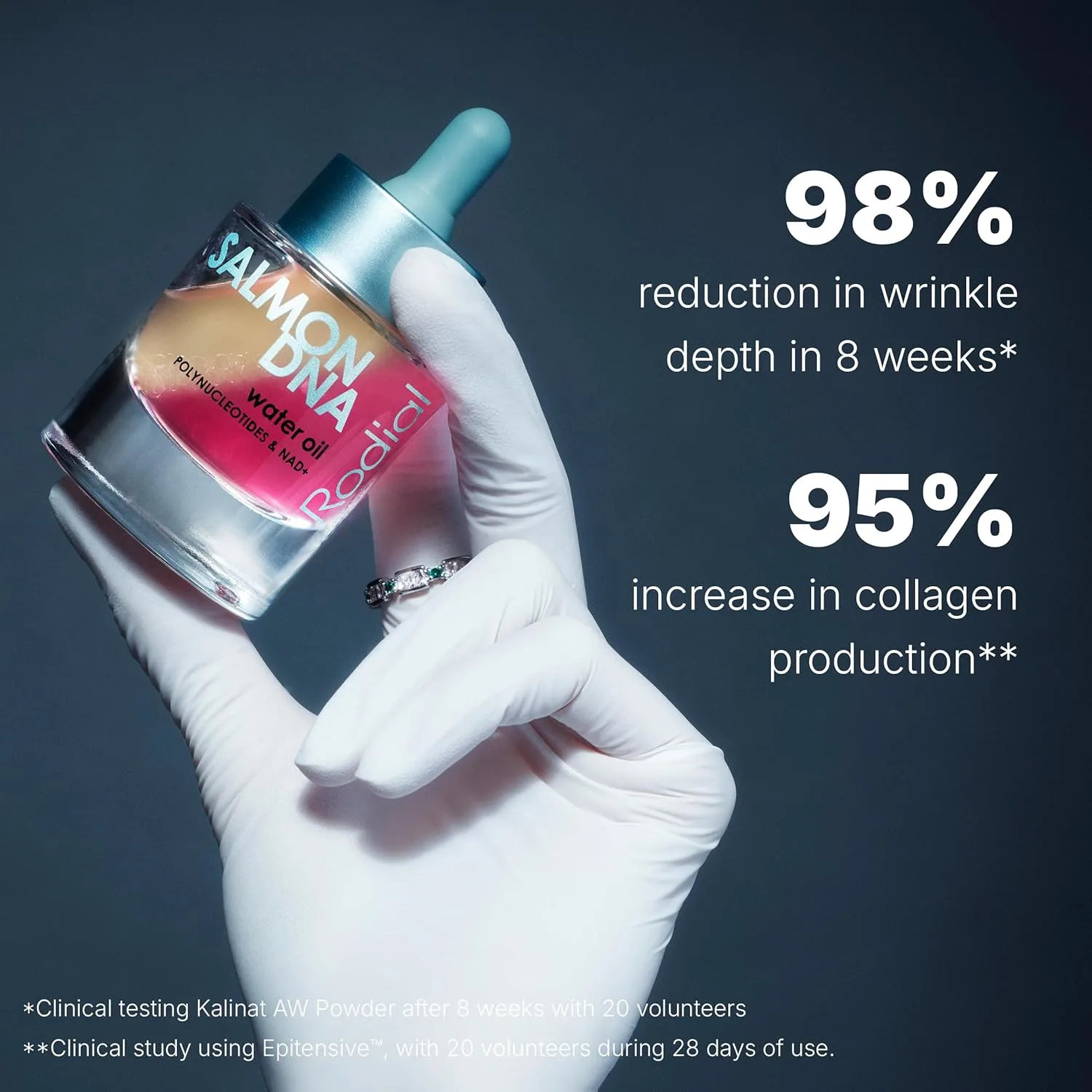 Rodial Salmon DNA Water-Oil Дорожный размер 18 мл - Двухфазное масло для лица с полинуклеотидами для обновления и сияния кожи, легкое увлажняющее средство для ухода за кожей 532 мл (1 шт.) — фото 3