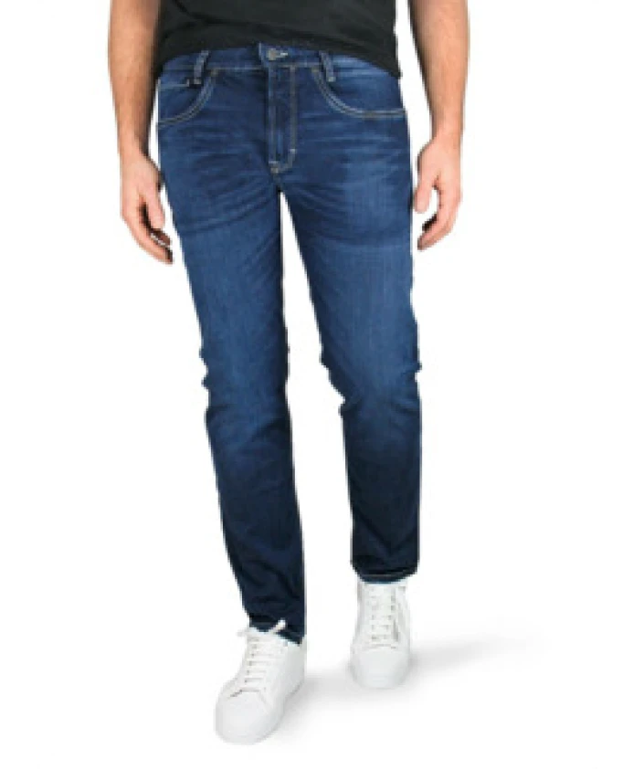 

Классические синие мужские джинсы зауженного кроя Mac, синий