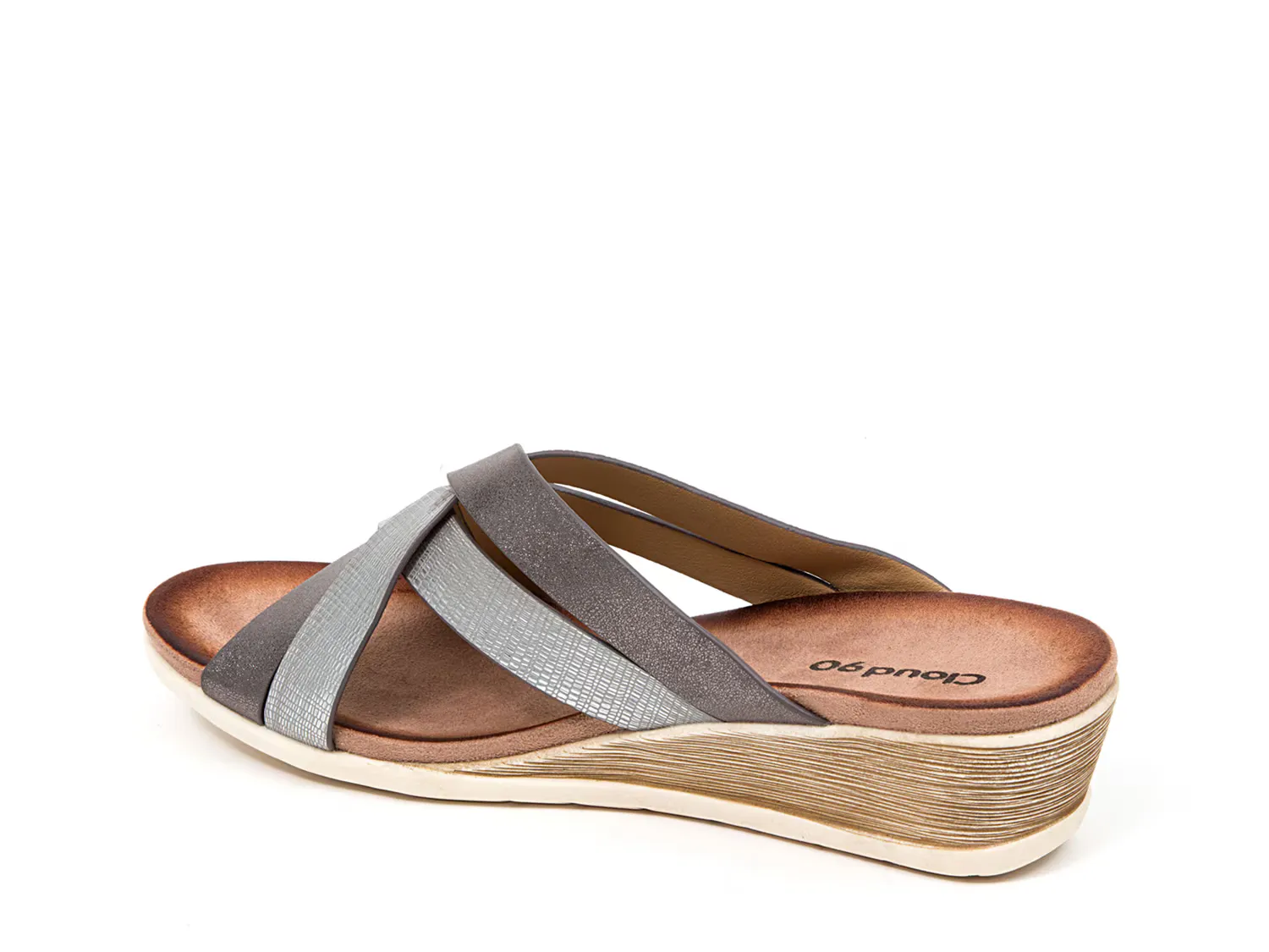 Сандалии Zara Wedge Sandal Ninety Union, цвет pewter_silvercrackle — фото 2
