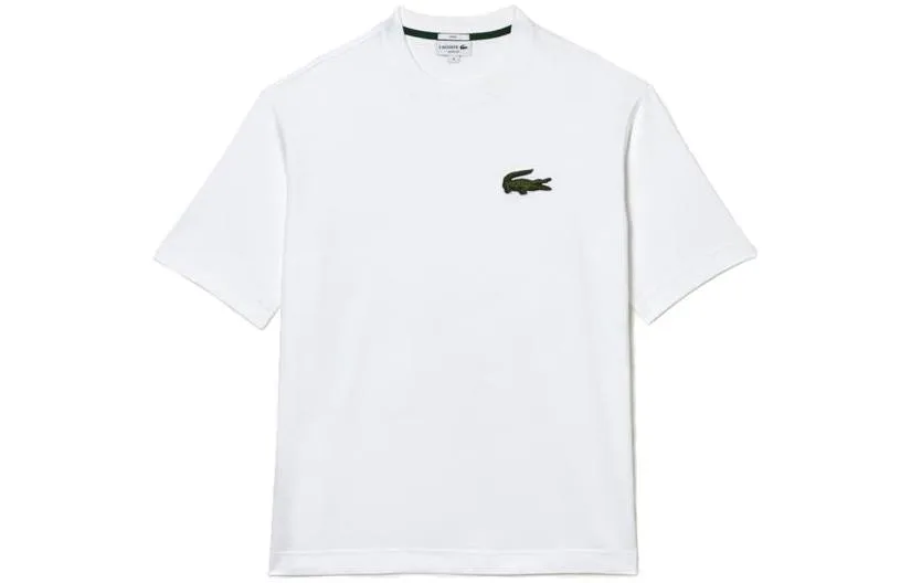 Футболка из хлопка с лого-патчем LACOSTE, Sky Blue — фото 3