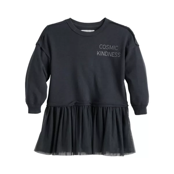

Платье с длинными рукавами для малышей и малышей Grayson Threads Kids The Label, черный