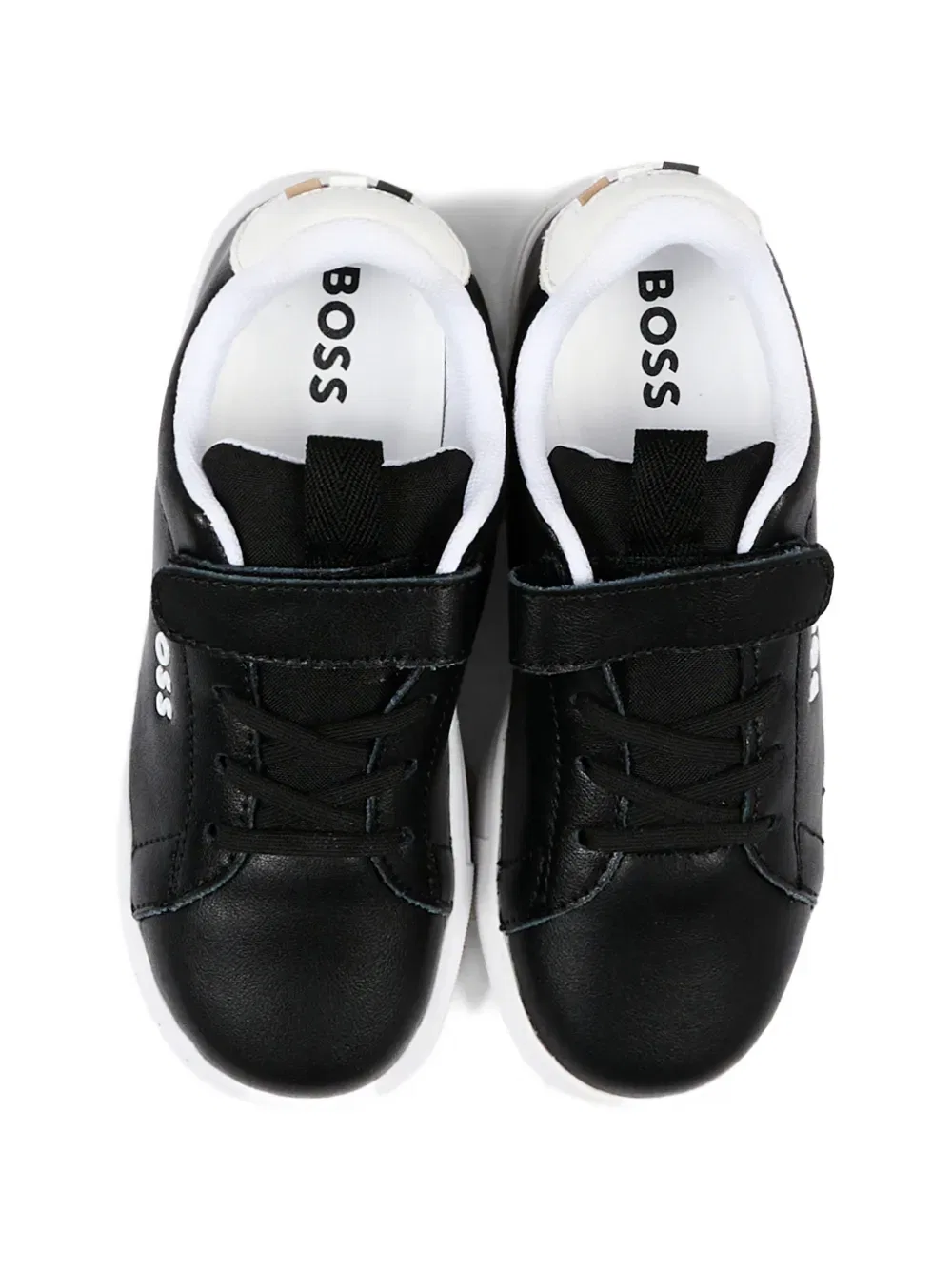 Кожаные кроссовки Boss Kidswear, черный — фото 3