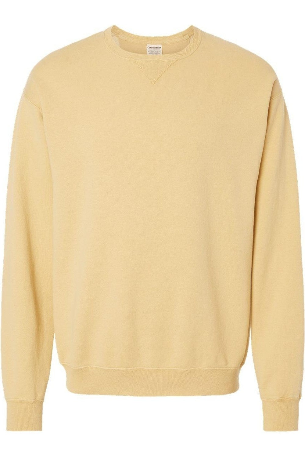 

Толстовка унисекс с круглым вырезом ComfortWash by Hanes Garment-Dyed, цвет summer squash yellow