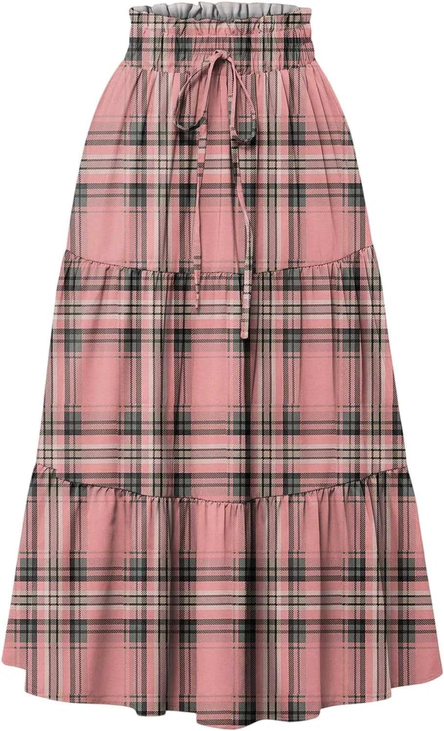 Юбка миди женская A-силуэт, без бренда, цвета 3-watermelon Red — фото 4