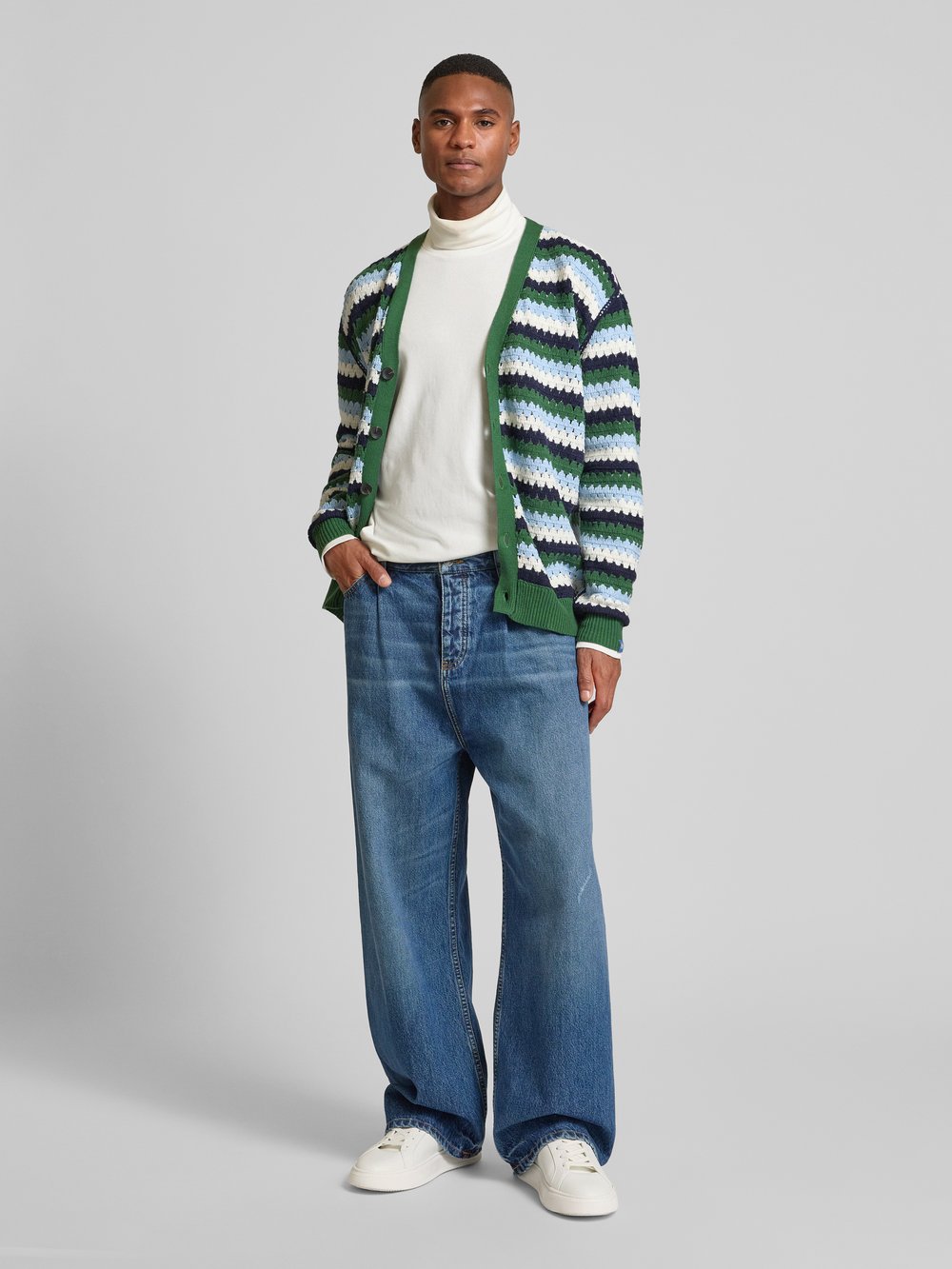 

Кардиган свободного кроя с V-образным вырезом Scotch & Soda, зеленый