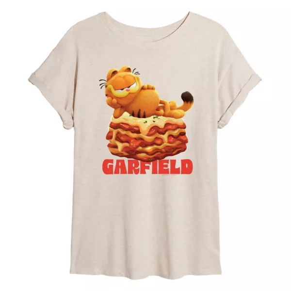 

Детская оверсайз футболка Garfield с лазаньей Licensed Character, бежевый