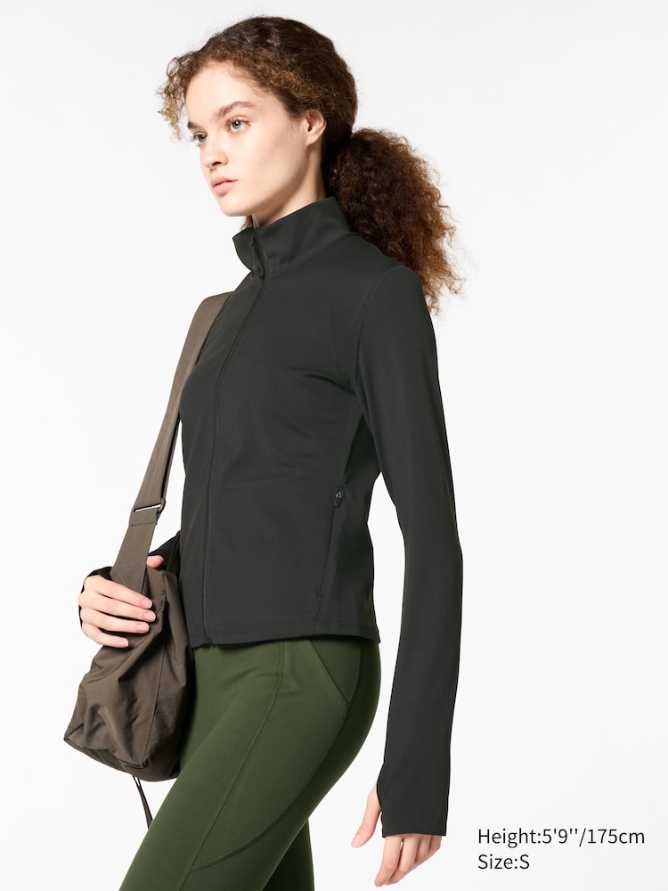 

Куртка на молнии ultra stretch airism Uniqlo, цвет 09 черный