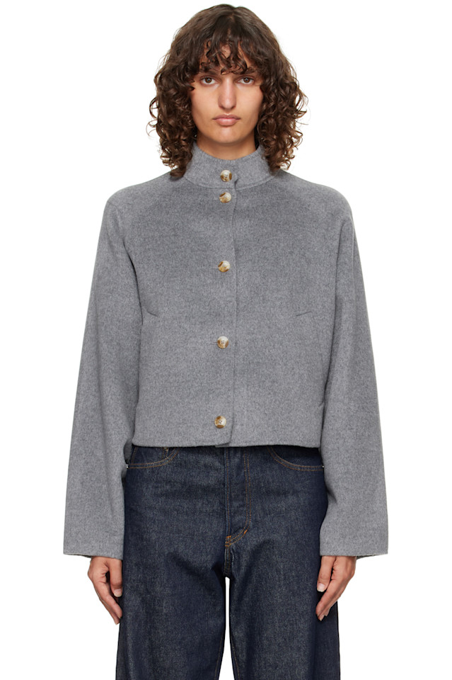 

Loulou De Saison Серый шерстяной жакет Nyma