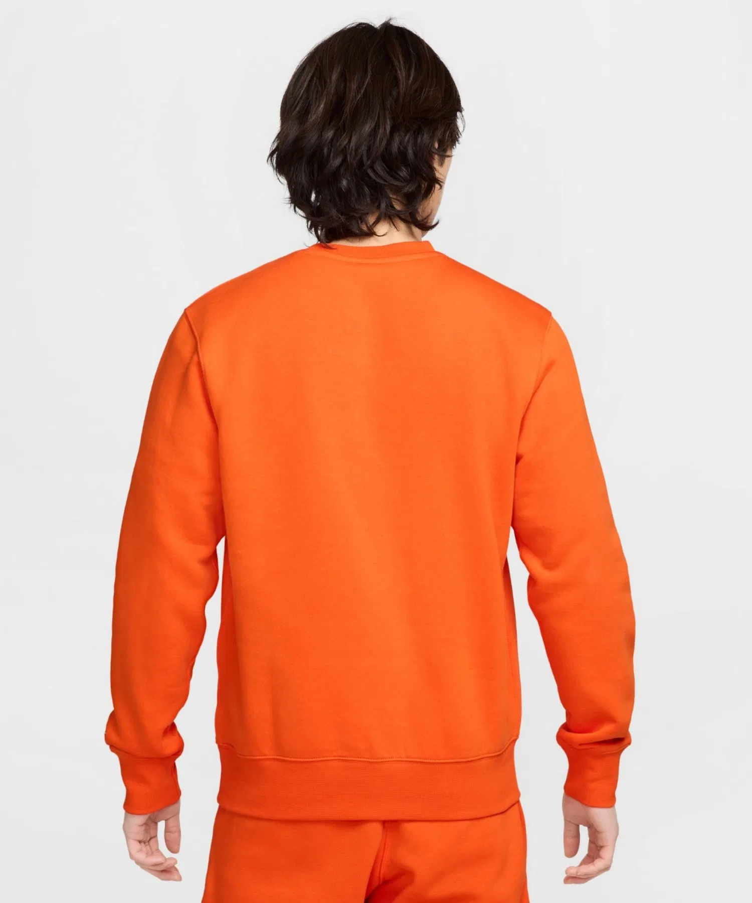 《В наличии комплект》 Мужская флисовая толстовка Nike Club HJ2174-819, ярко-оранжевого цвета — фото 2