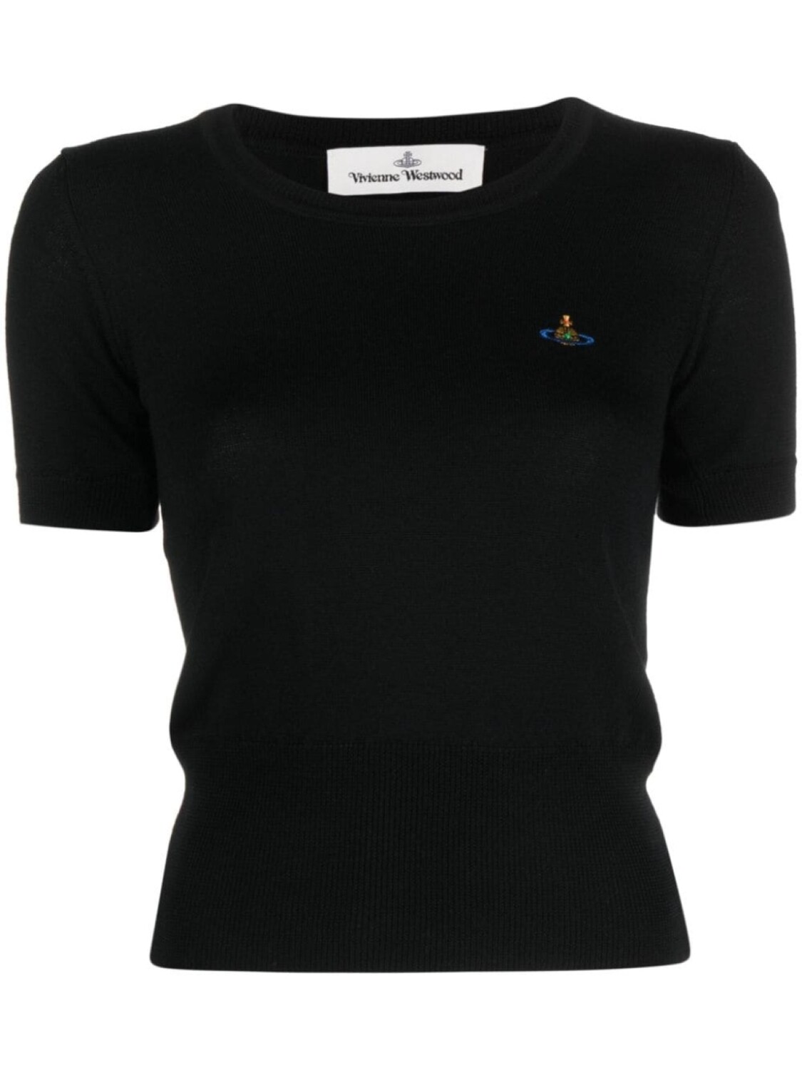 

Vivienne Westwood топ из вирджинской шерсти с вышивкой Orb, черный