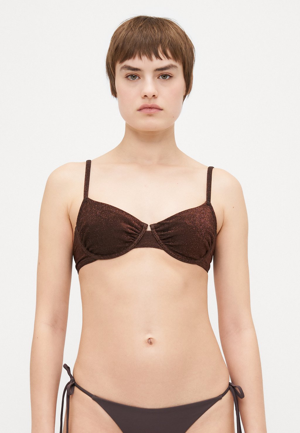 

Верх бикини SWIM WIRE SENNA Lindex, темно-коричневый