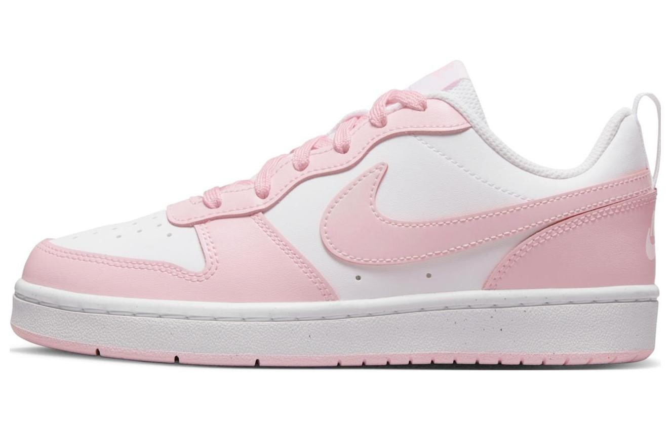 Nike Court Borough Low 2 SE (GS) Белые с розовыми акцентами