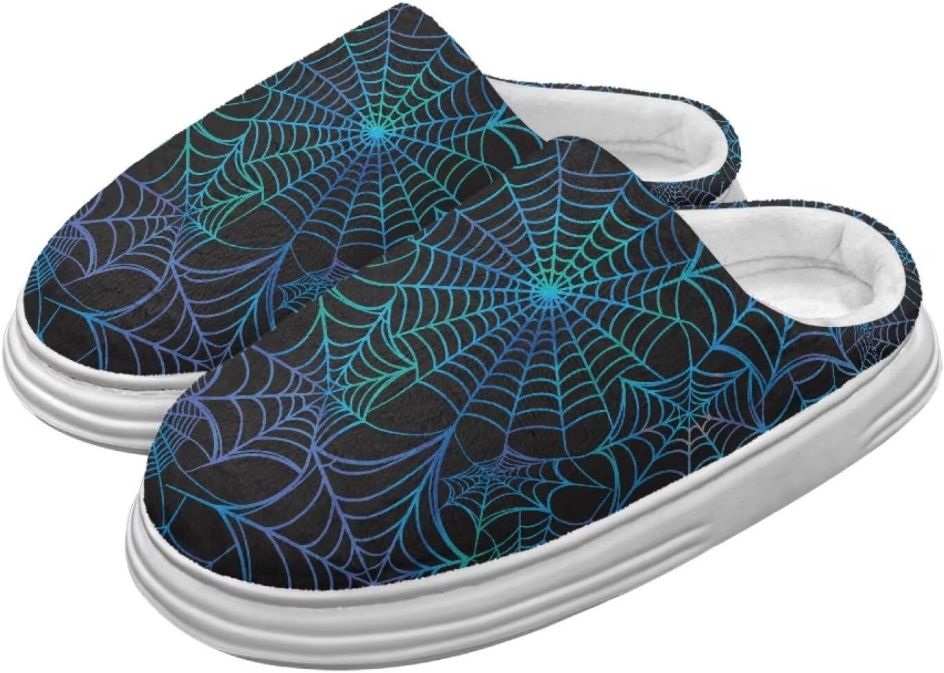 

Милые пушистые домашние тапочки для женщин и мужчин, мягкие плюшевые теплые праздничные тапочки, зимние уютные тапочки для спальни, размеры США 4-10 Chririnla, синий