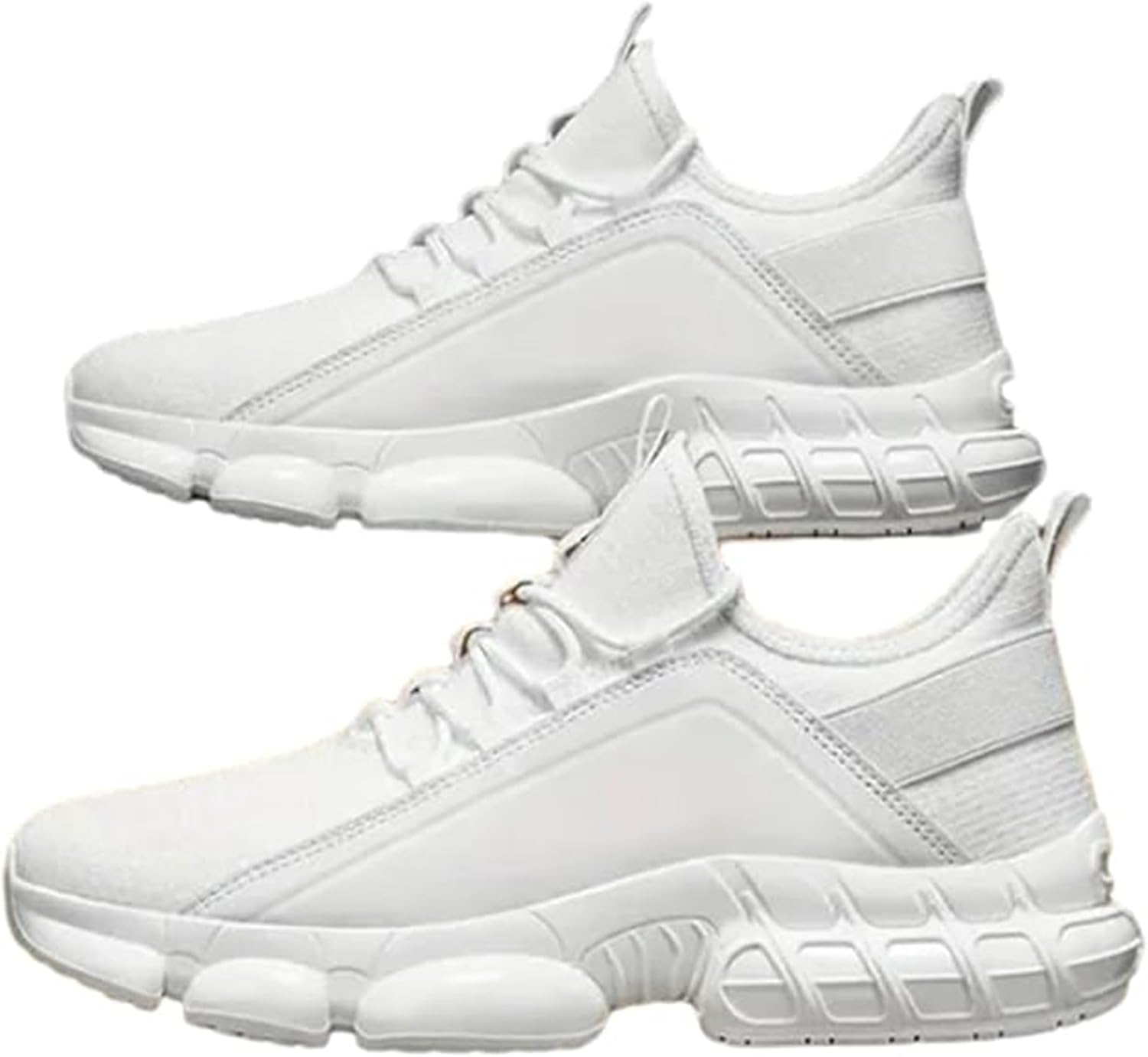 

Мужские легкие дышащие кроссовки низкие, удобные обувь для мужчин без шнурков Lexoyes, белый