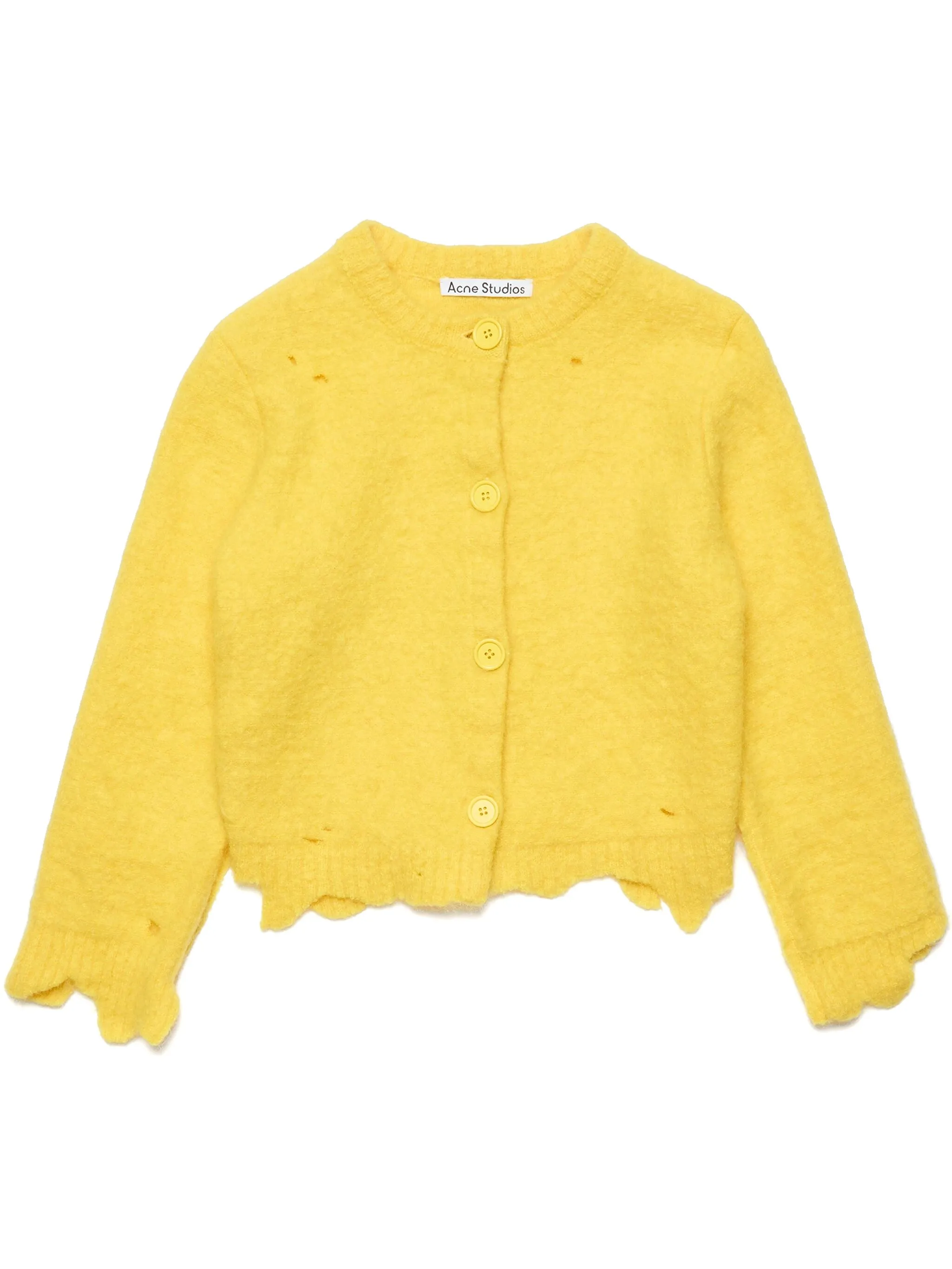 

Кардиган с эффектом потертости Acne Studios, желтый