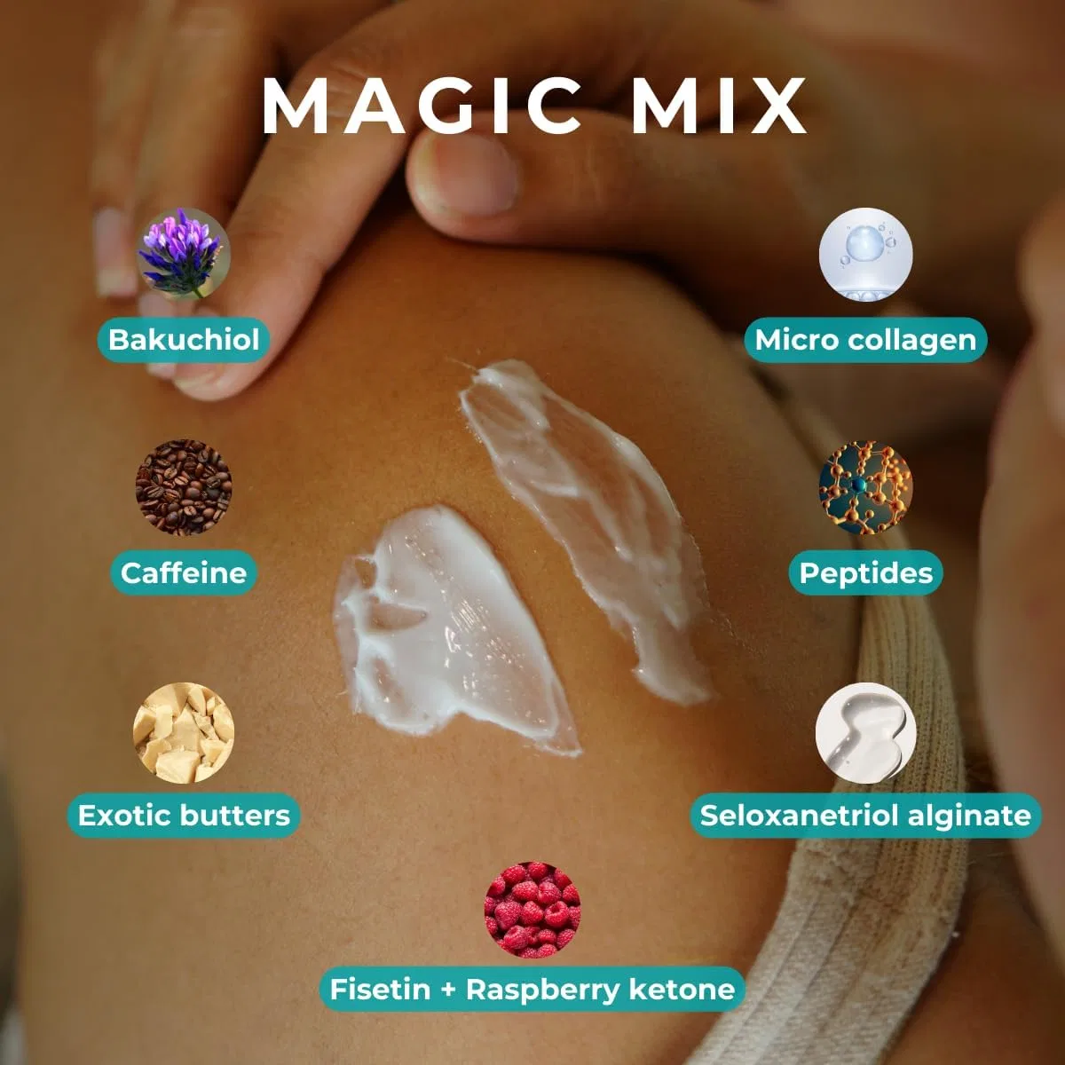 Крем для тела с массажером Skinvest Bomb Bum Body Cream 100 мл белый — фото 4