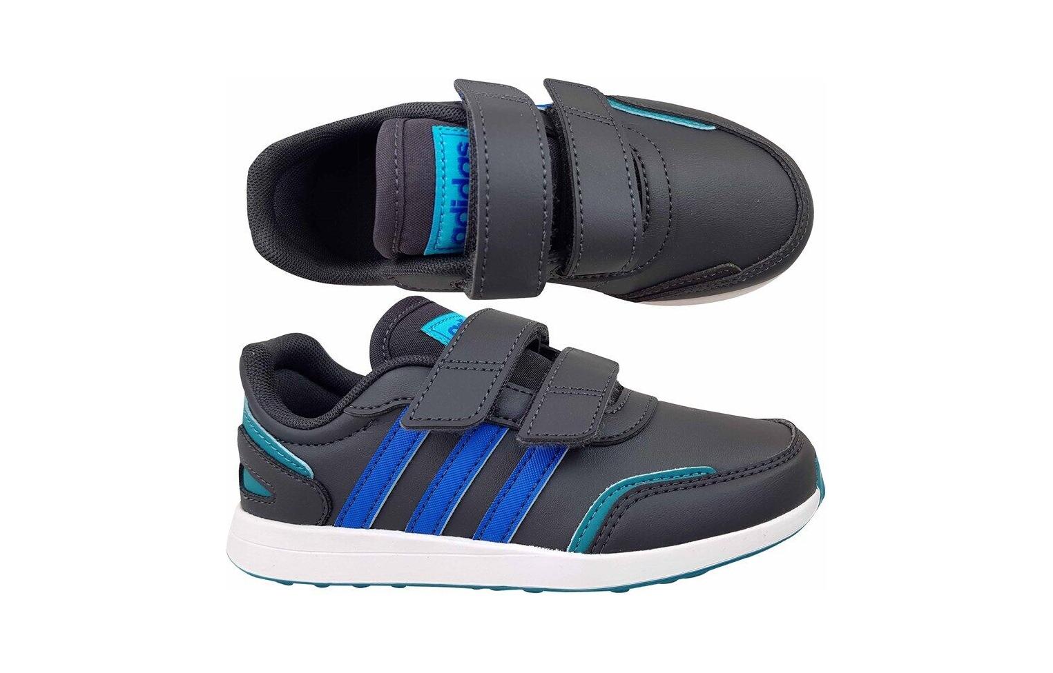 Низкие противоскользящие кроссовки Vs Switch 3 для детей от 3 до 7 лет Adidas Neo, черный/синий — фото 4