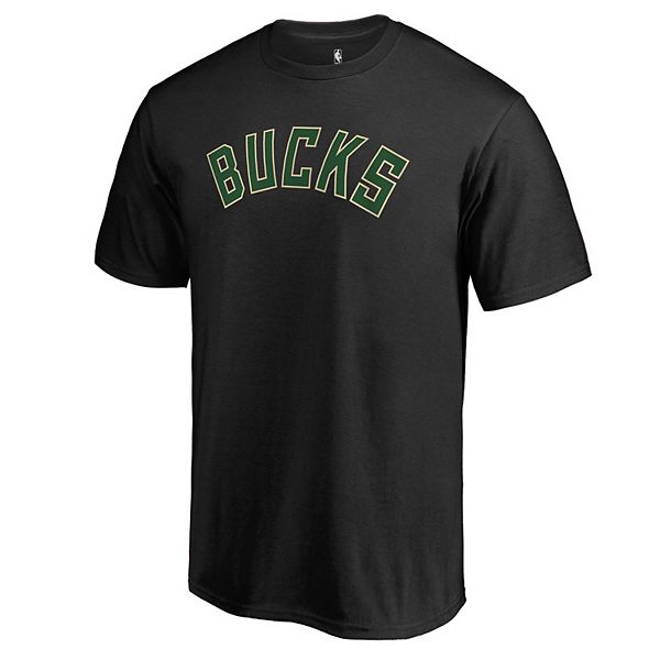 

Мужская футболка fanatics branded black milwaukee bucks primary wordmark Unbranded