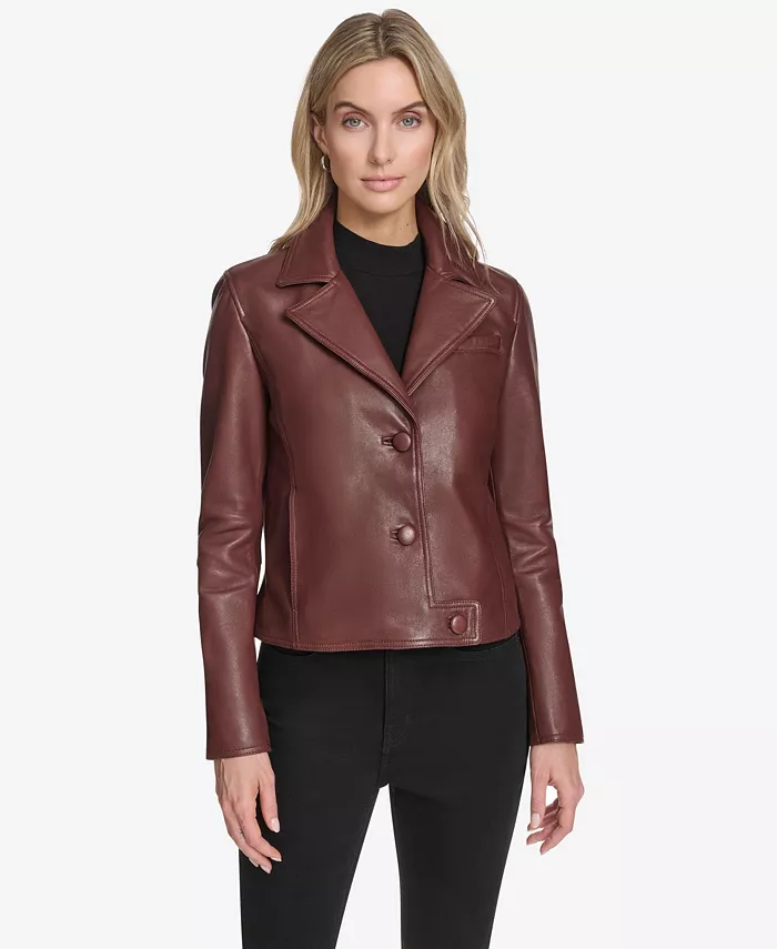 

Женская кожаная куртка Paluma Blazer Andrew Marc Black Label, красный