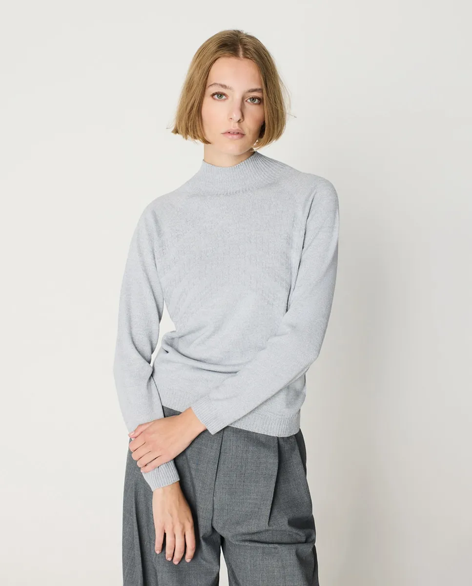 

Женский джемпер с воротником Перкинс и длинными рукавами реглан Escorpion, серый