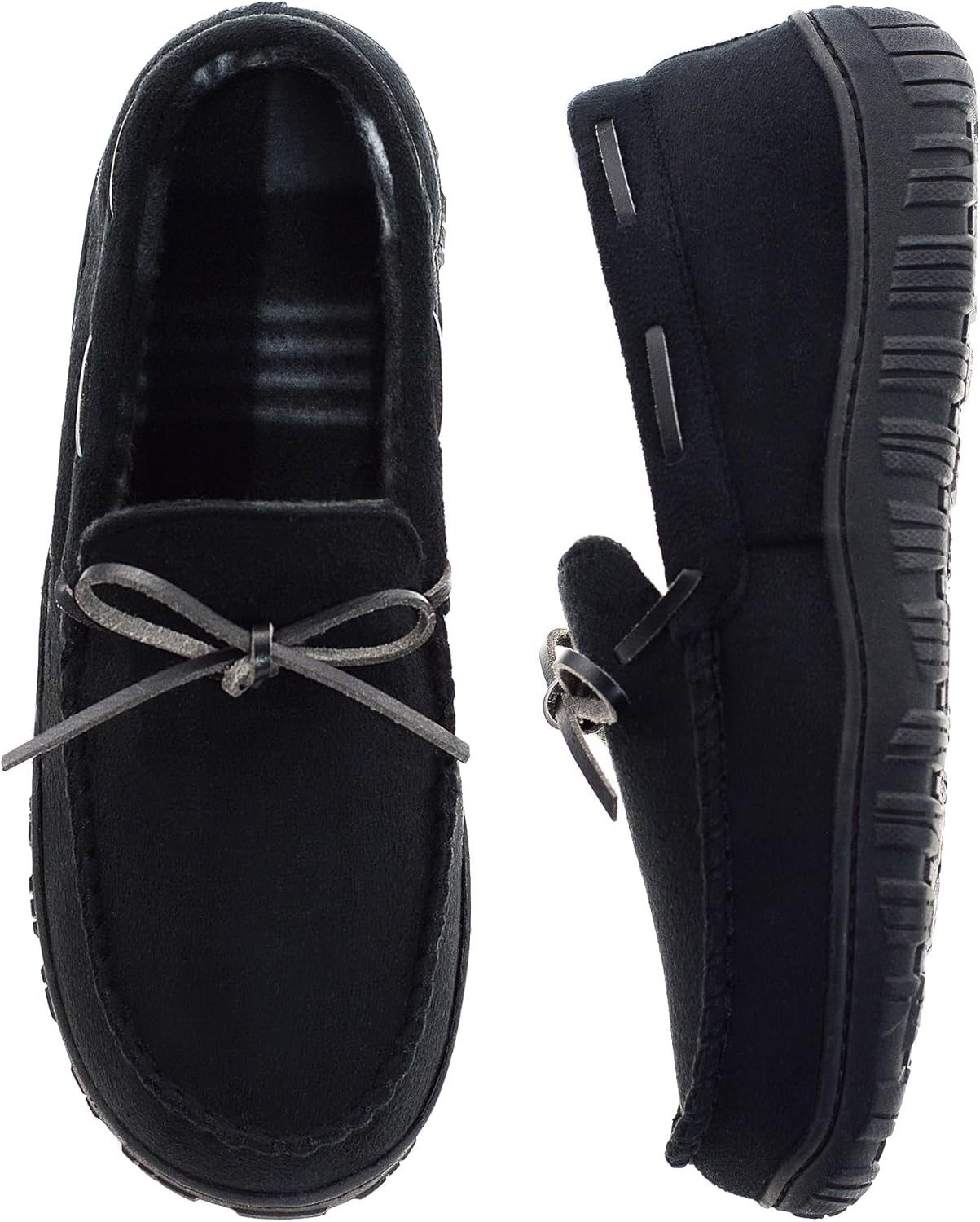 

Мокасины VLLy для мужчин с дышащей стелькой из пены с эффектом памяти, домашние тапочки для использования в помещении и на улице, черный