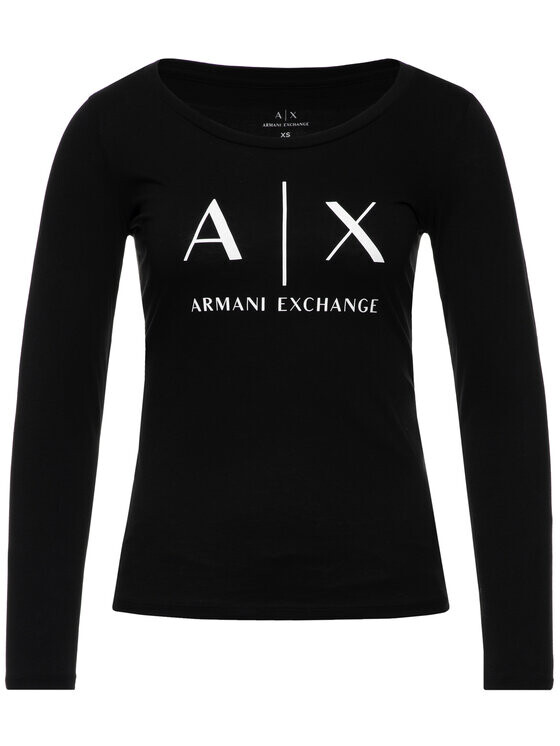 

Блузка стандартного кроя Armani Exchange, черный