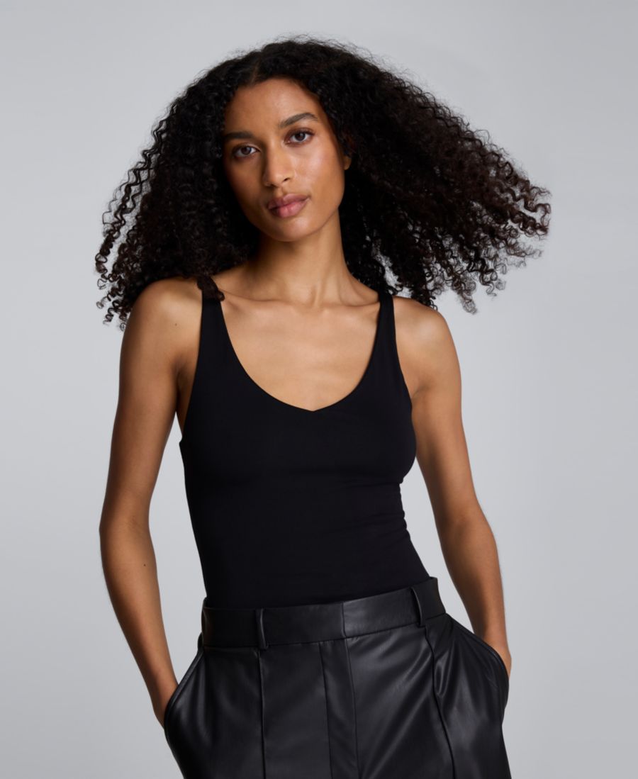 

Женская майка без рукавов с V-образным вырезом Kenneth Cole, Black