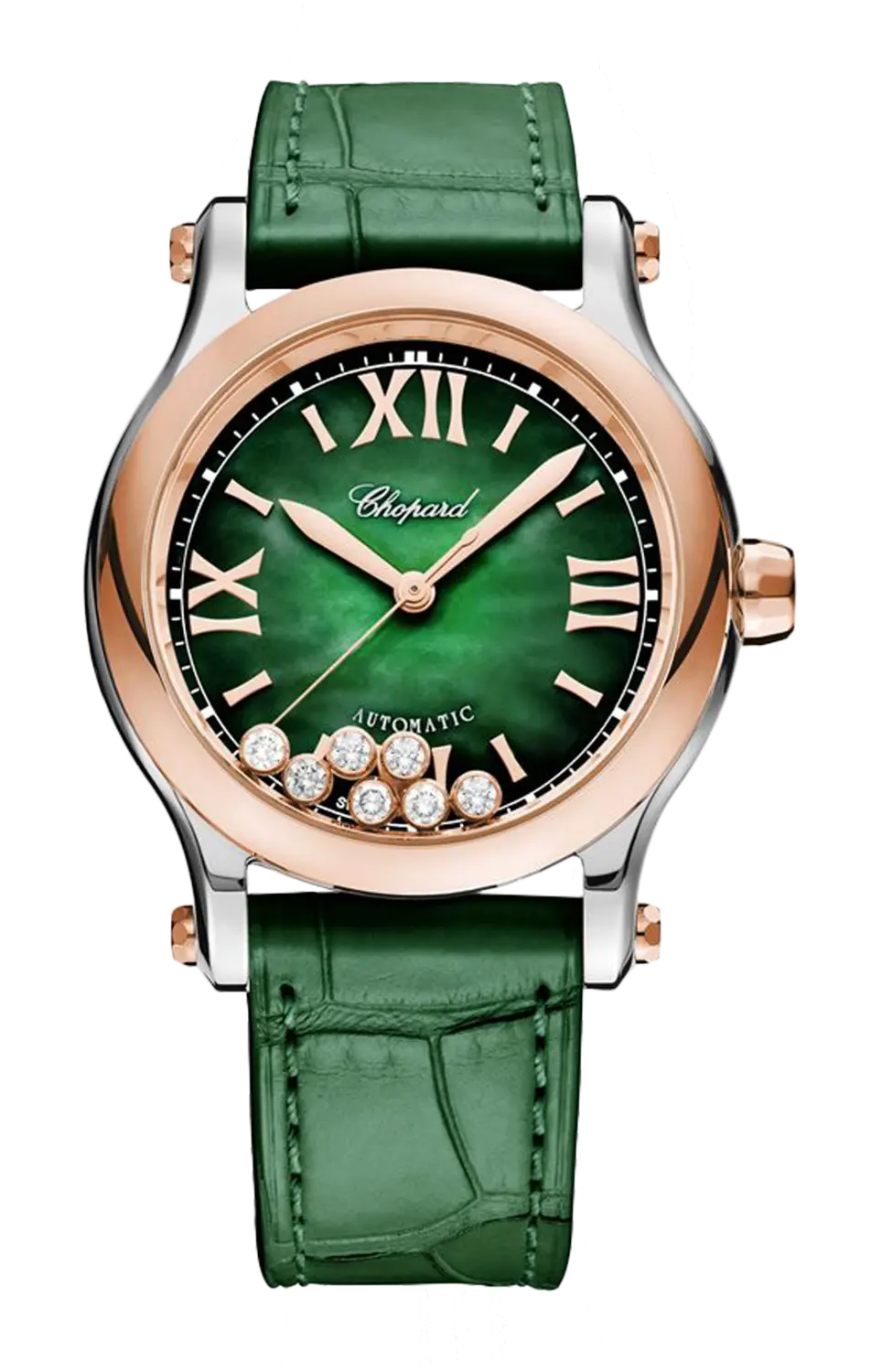 

Часы Chopard Happy sport с розовым золотом и бриллиантами 36 мм