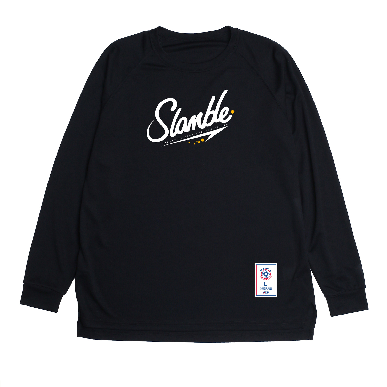 

Длинный рукав Футболка Unisex Slamble, Озерная Голубая