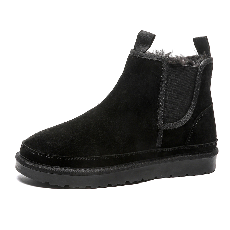 

WEISHIBANGWEI Унисекс короткие зимние ботинки черные, цвет Black