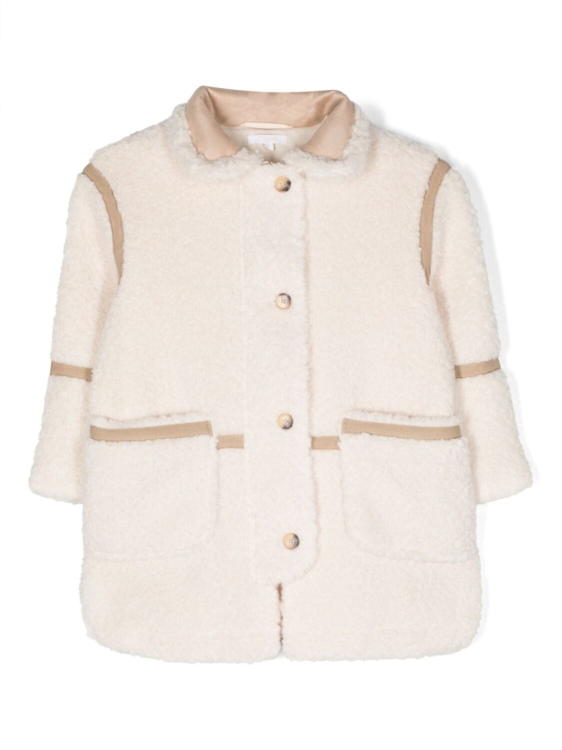 

Chloé Kids шуба из шерпы, белый