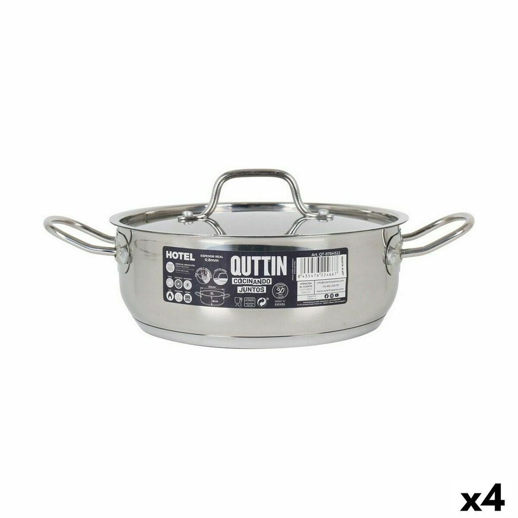 

Кастрюля с крышкой Quttin Hotel сталь ø 22 x 8 см (4 шт.)