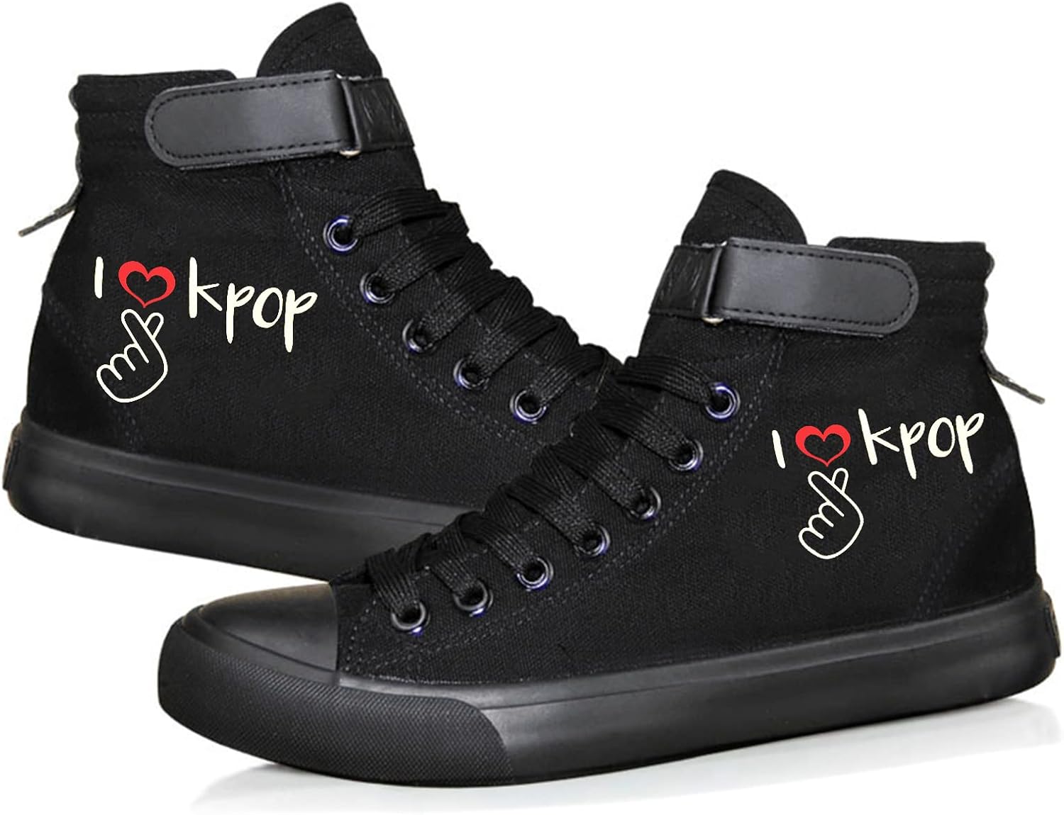 

Мерч KPOP для подростков: кроссовки из холста с сердцем и символом руки, высокие кеды для женщин и мужчин, Kpop-04
