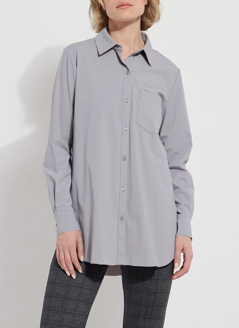 

Рубашка Schiffer Button Down - Shadow Grey Lyssé New York