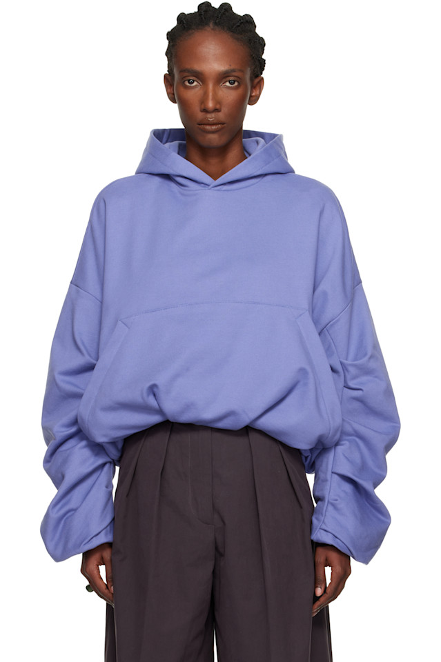 

Dries Van Noten Фиолетовая толстовка с драпировкой